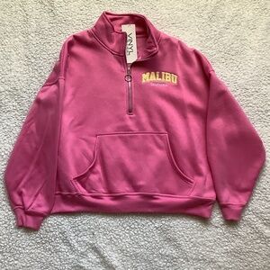 Malibu half zip sweater Nwt